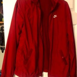 Nike light weight jacket. Dark Red.